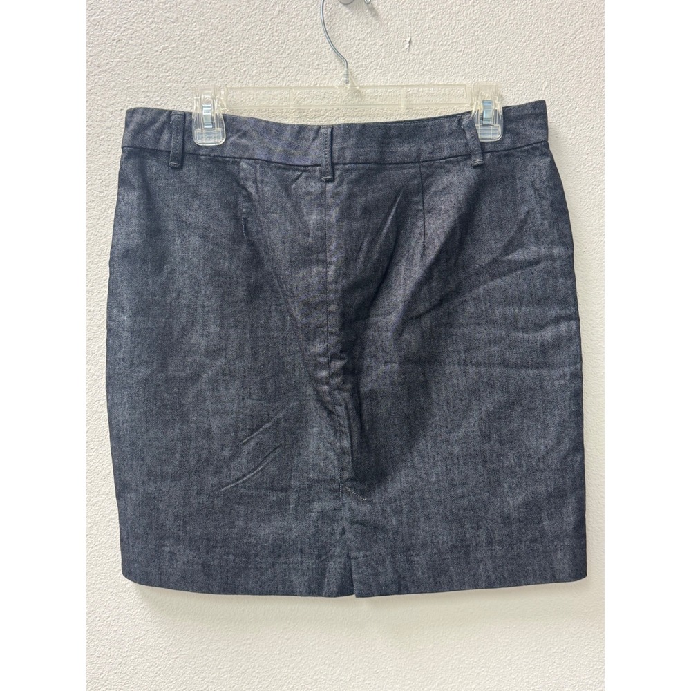 Gap Womens Skirt Size 8 Black Denim Mini Straight Career Casual - Picture 3 of 5